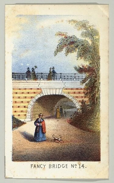 Drawings Prints, Print, Fancy, Bridge, No. 14, series, Views Central Park, New York