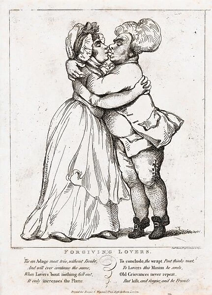 Drawings Prints, Print, Forgiving Lovers, Artist, Publisher, Thomas Rowlandson, Henry Wigstead