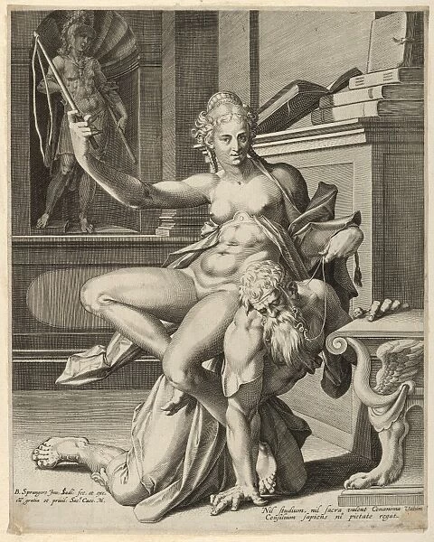 Drawings Prints, Print, Phyllis Aristotle, Artist, Bartholomeus Spranger, Johann Sadeler I
