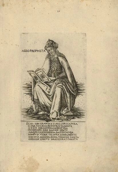Drawings Prints, Print, Prophet Haggai, Prophets Sibyls, Artist, Francesco Rosselli