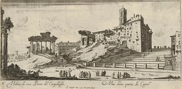 Drawings Prints, Print, View, Capitoline, Hill, Rome, East, Artist, Israel Silvestre