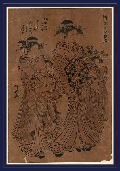 Edomachi nichAcme tsutaya uchi hitomachi[?], The courtesan Hitomachi of Tsutaya at