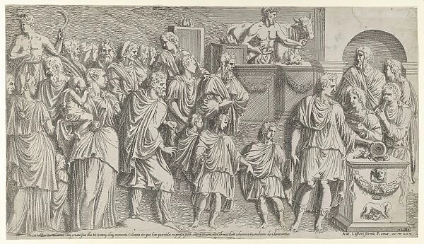 Emperor Mark Antony Offering Sacrifice ca 1540-45