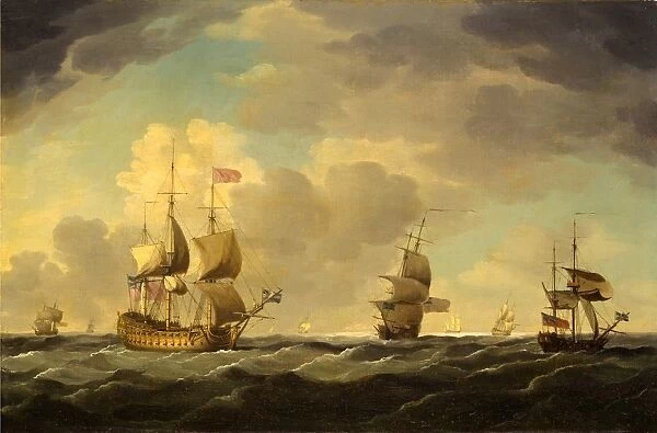 An English Flagship Under Easy Sail in a Moderate Breeze, Charles Brooking, 1723-1759