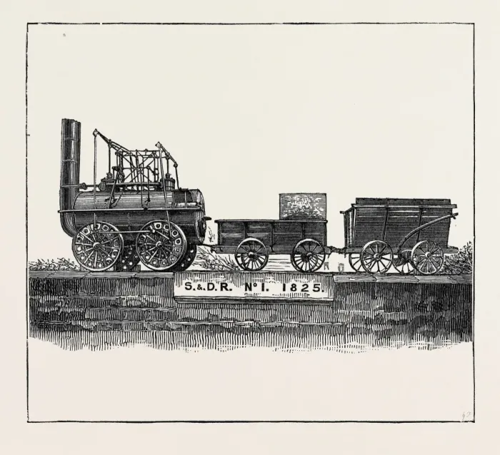 Framed Print : Anniversary of the First English Railway Print, 1874 Framed Print : Anniversary of the First English Railway Print, 1874
