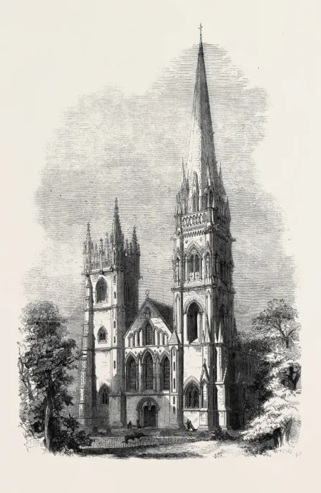 Framed Print : Llandaff Cathedral Engraving Print Framed Print : Llandaff Cathedral Engraving Print