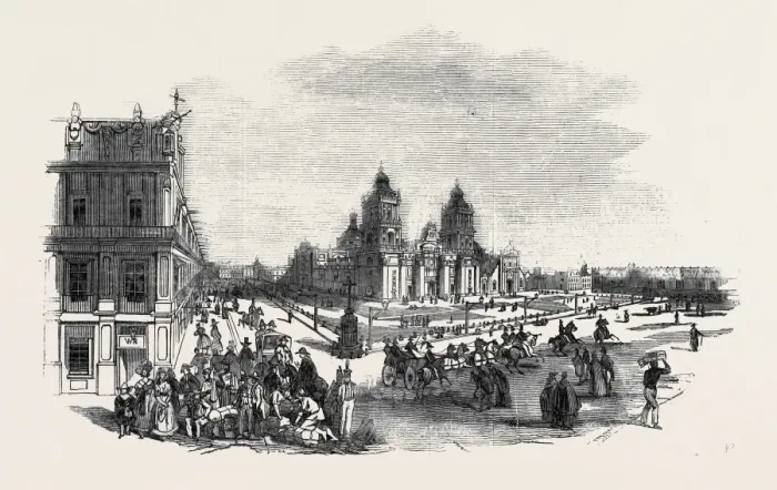 Framed Print : The Great Square, Mexico Print (Engravings) Framed Print : The Great Square, Mexico Print (Engravings)