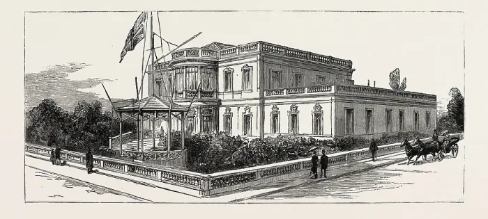 Framed Print : Print of the Cercle Nautique at Cannes