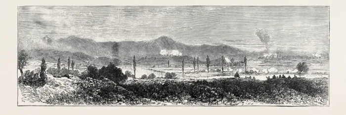 Framed Print : Print of the Siege of Irun Engraving Framed Print : Print of the Siege of Irun Engraving