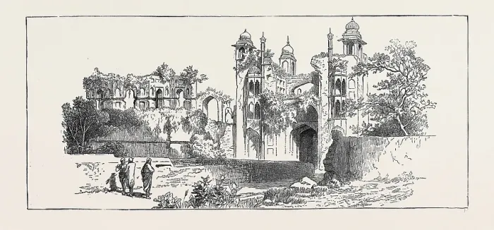 Framed Print : Liszt Collection Print: Ruined Gateway at Dacca, Bengal Framed Print : Liszt Collection Print: Ruined Gateway at Dacca, Bengal