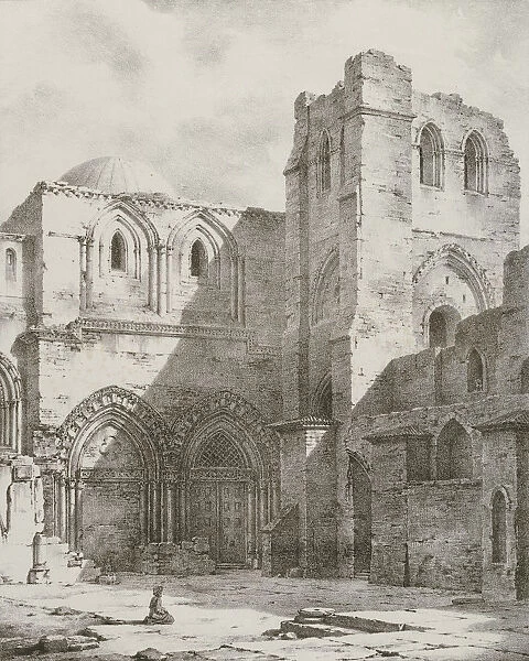 Entree de l eglise du St Sepulcre Louis-Jacques-Mande Daguerre