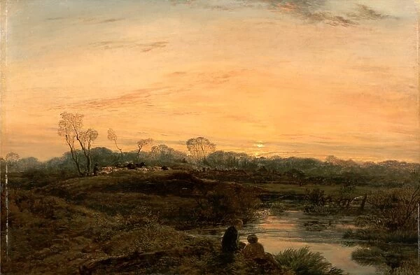 Evening, Bayswater Signed and dated in brown paint, lower left: J. Linnell