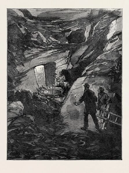 The Explorations at Jerusalem: Rock-Cut Tunnel Near the Fountain of the Virgin, 1869