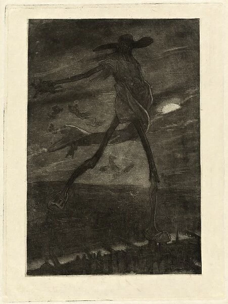 Fa licien Rops, Satan Sowing Tare (Satan semant l ivraie), Belgian, 1833 - 1898