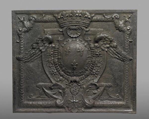 Fireback; Unknown maker, French; about 1703 - 1725; Cast iron; Object: 80 x 96 cm (2 ft