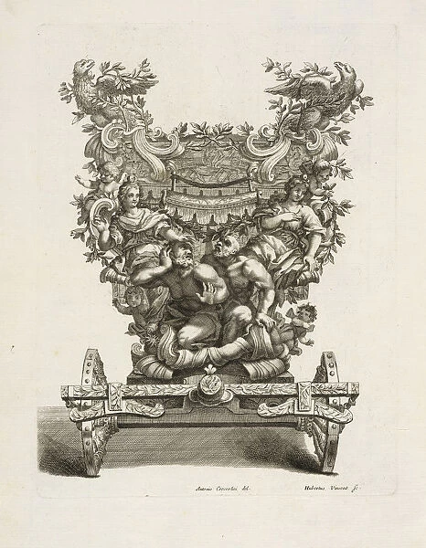 Front first carraige depicting triumphal victory