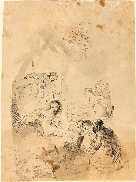 Franz Anton Maulbertsch (Austrian, 1724 - 1796), The Adoration of the Shepherds, 1757