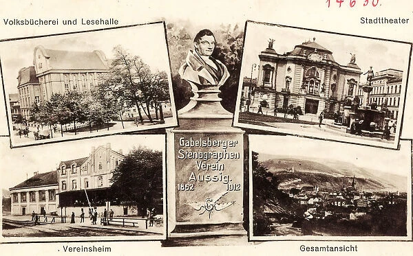 Franz Xaver Gabelsberger Multiview postcards