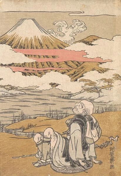 Fuji-mi Saigyo Edo period 1615-1868 Japan Polychrome woodblock print