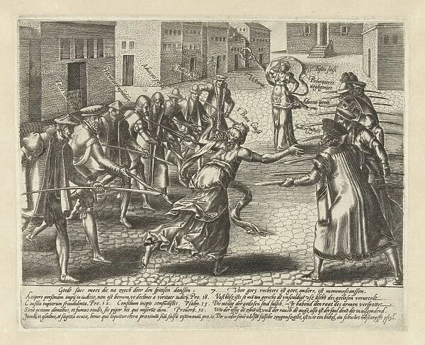 Good Thing is threatened, Hendrick Goltzius, 1597