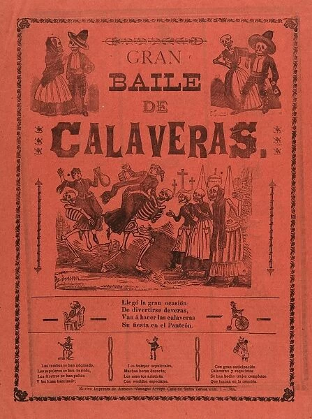 great dance, skeletons, Jose Guadalupe Posada, Mexican, 1851-1913, 1906