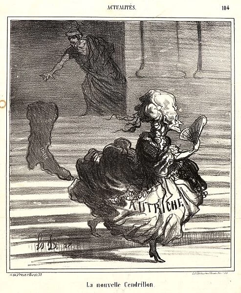 Honore Daumier (French, 1808 - 1879). La nouvelle Cendrillon, 1866. From Actualites