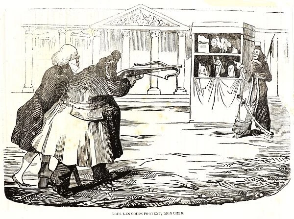 Honore Daumier (French, 1808 - 1879). Tous les coups portent, mon cher!, 1834