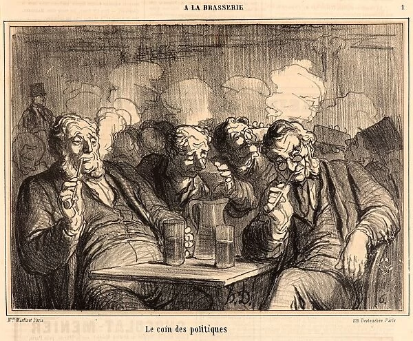 Honore Daumier (French, 1808 - 1879). The Politicians Corner (Le Coin des Politiques)