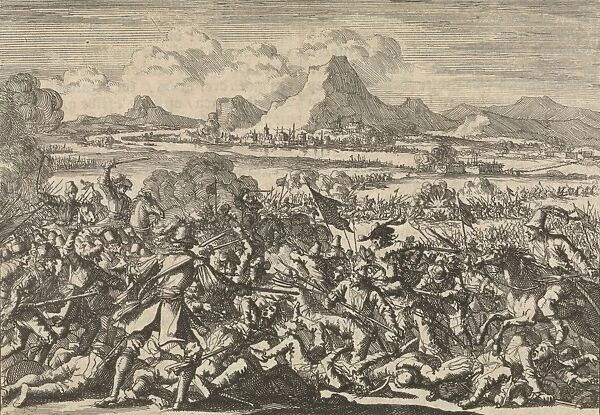 The Imperial army is defeated by the French at Mazia in Valtellina, Italy 1635, Jan