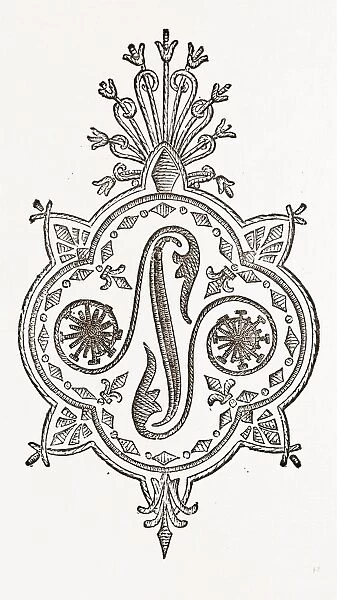 Initial for Handkerchiefs (N. ), Needlework, 19th Century Embroidery