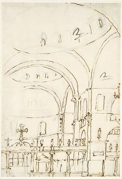 Interior Basilica San Marco Showing Crossing
