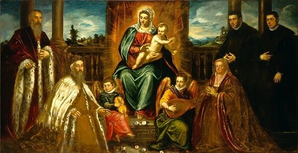 Jacopo Tintoretto, Doge Alvise Mocenigo and Family before the Madonna and Child, Italian