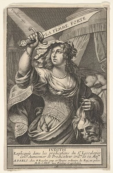 Judith Holofernes 1645 Engraving Sheet trimmed