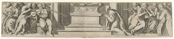 King Kneeling Altar ca 1540-45 Etching Sheet