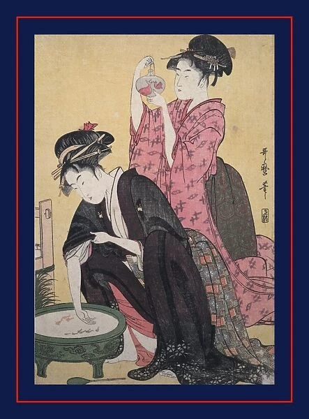 Kingyo] = [Goldfish], Kitagawa, Utamaro (1753?-1806), (Artist), Date Created: ca