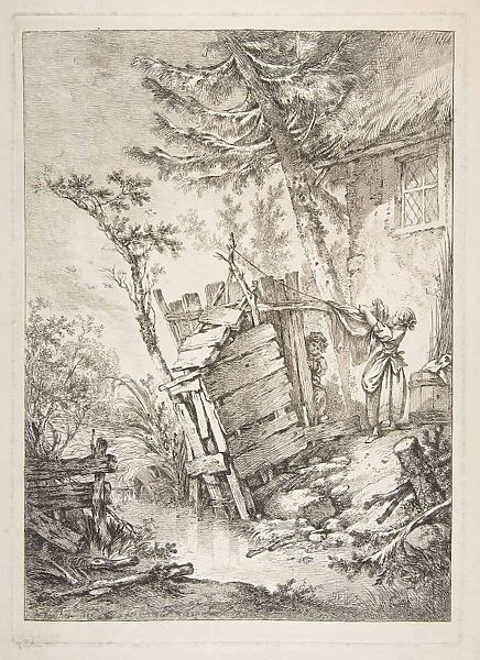 Laundress 1756 Etching first state two image