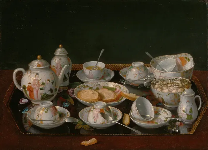 Framed Print : Print of a Tea Set Still Life by Jean-Etienne Liotard Framed Print : Print of a Tea Set Still Life by Jean-Etienne Liotard