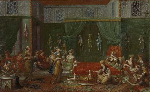 Lying-in Room of a Distinguished Turkish Woman, Jean Baptiste Vanmour, c. 1720 - c. 1737
