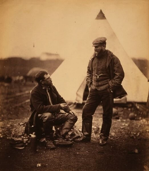 Major Hallewell & Captain Pearson, Crimean War, 1853-1856, Roger Fenton historic