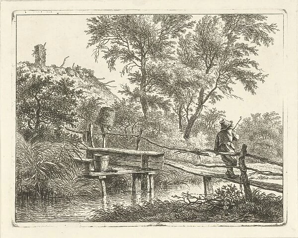 Man on bridge, Hermanus Fock, 1781 - 1822