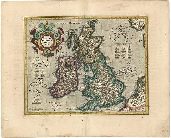 Map Anglia Scotia et Hibernia Gerard Mercator