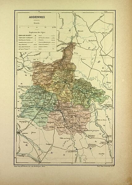 Map of Ardennes, France