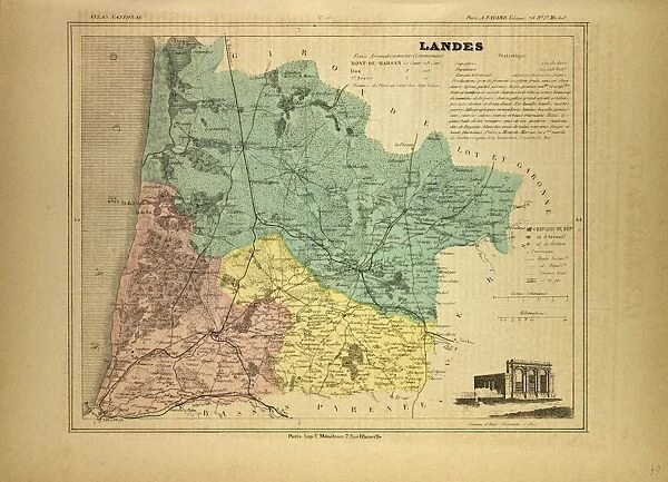 Map of Landes, France