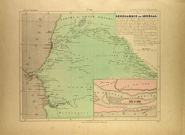 Map of Senegal. MAP OF SENEGAL