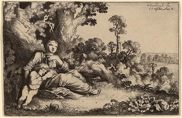 Moyses van Uyttenbroeck (Dutch, c. 1590 - 1648), Hagar in the Desert, etching