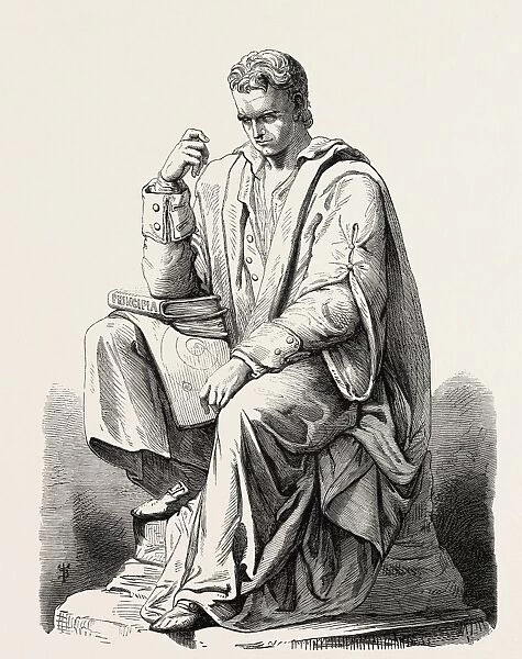 Newton Meditating on the Law of Gravitation (J. Bell, Sculptor)