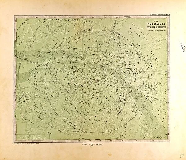 Northern Star SkyGotha, Justus Perthes, 1872, Atlas