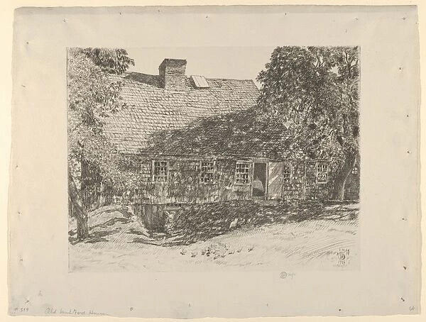 Old Mulford House Easthampton 1926 Etching Plate