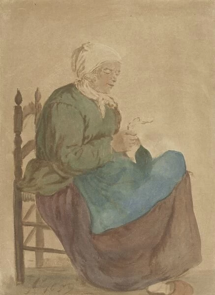 Old Woman Reading, Jurriaan Cootwijck, Gabriel Metsu, 1760