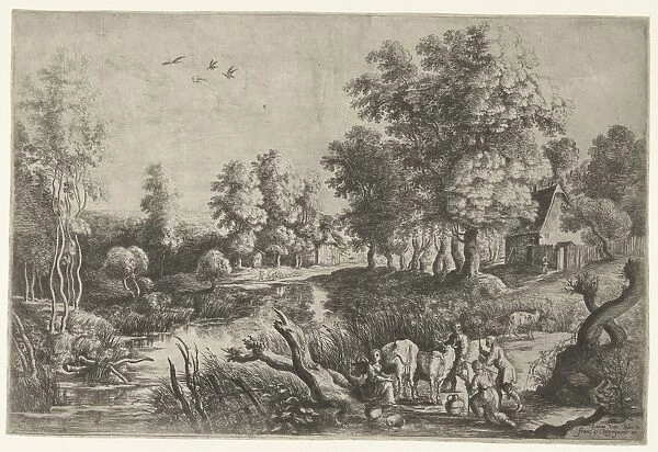 Peasants and cattle by a stream, Lucas van Uden, Peter Paul Rubens, Frans van den